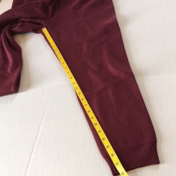 NWT Torrid Full Length Signature Waist Sweater Maroon Leggings Joggers Sz 3 - Picture 11 of 16